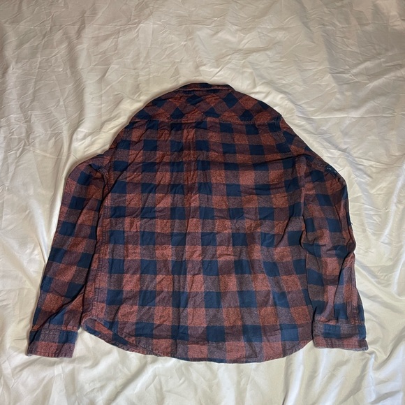 Teen Boys size” XL 18 “ Capslue button down plaid flannel shirt - Picture 2 of 6